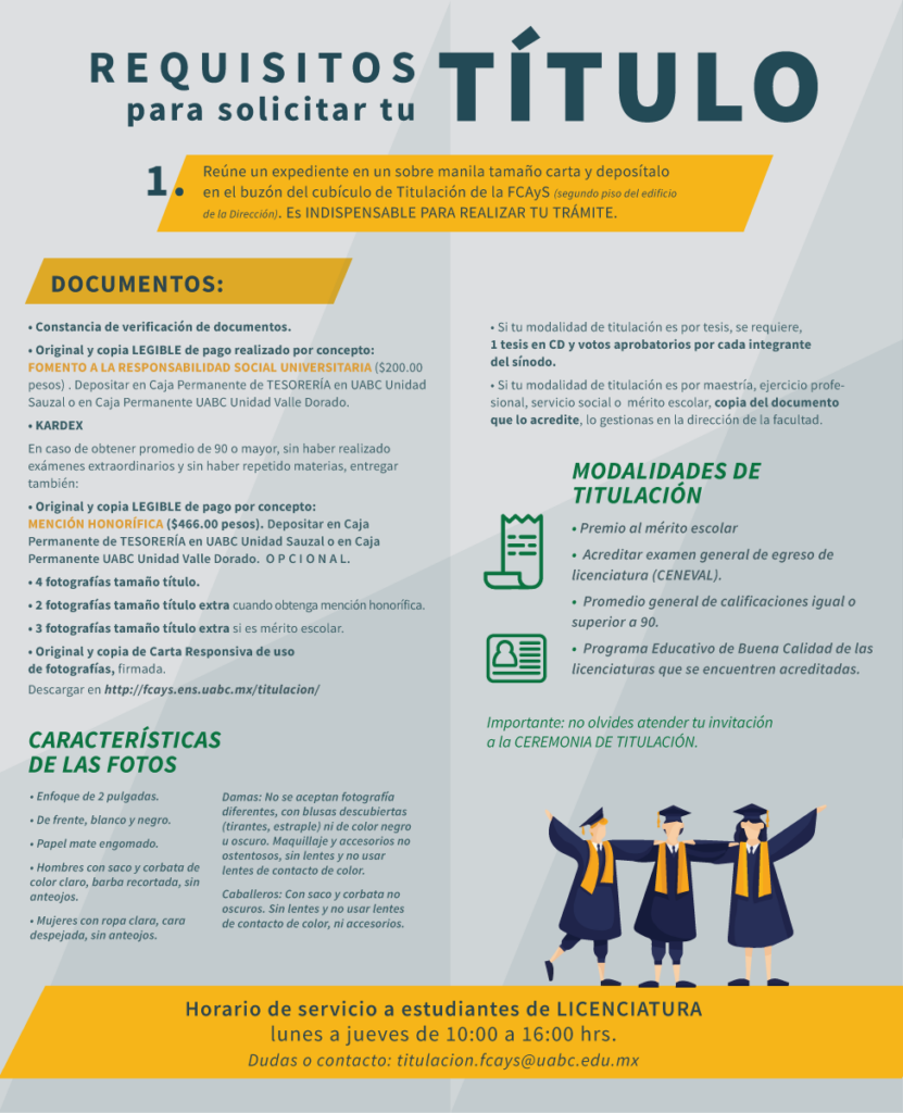 Requisitos para solicitar tu título